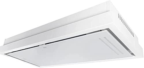 Gurari Deckenhaube GCH C 343 120 WH PRIME Einbau Umluft Dunstabzugshaube 90 cm • EBM Motor 1000 m³/h • Weißglas Umlufthaube • Ionisierung • Touch-Control • Fernbedienung