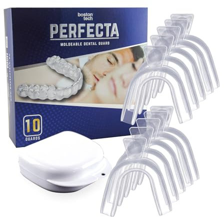 10 Gouttières Dentaires Nocturnes Parfaites | Idéal contre le Bruxisme, Grincement des Dents, Troubles de l'ATM, Plateau de Blanchiment | Protecteurs Dentaires Ajustables + 1 Étui