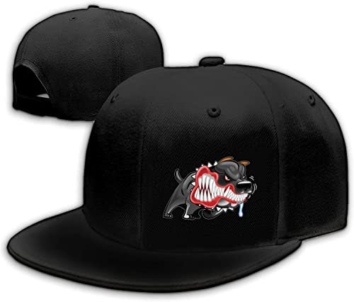 Tijeyi Herren Snapback Hut Skull Hat Flat Bill Hüte für Männer Skelett Hand Baseball Cap Skateboard Teen Hüte für Jungen, Pitbull Slobber, 1