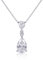 Diamond Treats Damen-Halskette mit Tropfen-Anhänger aus 925er Sterling Silber mit weißen, Zirkonia-Steinen, elegante Silber-Halskette mit Tropfen-Anhänger und Geschenkbox