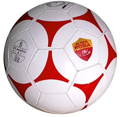 Fußball für Training oder Spiel, Größe 5 glänzend für Romanisten (dominierende Farbe: weiß), Fußball Sachen