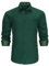 HISDERN Mens Shirts Green Long Sleeve Shirt for Men Formal Button Shirts Causal Regular Fit Dress Shirt L