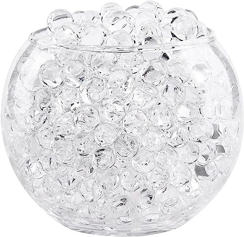 Water Absorbing Balls | 2500-5000 Pcs Gel Soil Beads | Non Toxic Biodegradable Polymer 50g-100g Magic Balls | Grow In Water Vase Filler Crystal Beads for Home Decorations (Clear 100g)