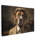 MuchoWow© Impression sur Toile Decoration Murale Peinture 120x80 cm Tableaux Decoratifs Muraux Décoration Chambre Vintage - Chien - Chapeau - Costume - Banque - Marron