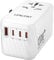 LENCENT 120W Universal Reiseadapter Weltweit, Worldwide Reisestecker Weltreise Adapter mit 3 USB A und 1 USB C, Internationaler Steckdosenadapter für Japan Thailand USA England Australien EU/USA/UK/AU