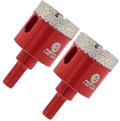 FOCSTOL Foret Diamant Carrelage 35mm - 2 pièces Scie Cloche Diamant avec Tige Hexagonale pour Porcelaine Céramique Carrelage Marbre Granit