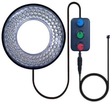 Mikroskop-Zubehör-Kit Mikroskop-LED-Ringlicht, USB, 5 V, 4 Zonen, Farbtemperatur, einstellbar, Stereo-Mikroskop Mikroskopische Objektträger (Size : USB 108 LEDs RGB)