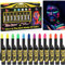 Crayons de Peinture Lumineux pour le Visage, Peinture Fluorescents UV 12 Couleurs, Maquillage Fluorescent, Peinture Corporelle, Kits de Peinture Pour le Visage, pour Festival, Mardi Gras, Halloween