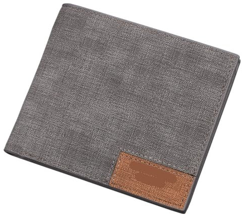 BUPEI Neue Kurze Herren-Geldbörse, japanische und koreanische Version, Retro-Jugend-Geldbörse, ultradünne, modische, horizontale Studenten-Geldbörse (Color : Light Gray)