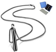 Finrezio Original V2 Rauchentwöhnung Halskette Rauchfrei Kette für Herren Damen Höki Halskette Edelstahl Stress-Achtsamkeits-Halskette Anhänger Atemübungen Rauchfrei Meditation Geschenke