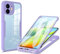 FMPCUON Hülle Kompatibel mit Realme 6 Pro Handyhülle, Superleichte Ultradünne 360 Grad Vollbildabdeckung Vorne und Hinten Gehärtetes Glas Schutzhülle Bumper [Einteiliges Design] Lila