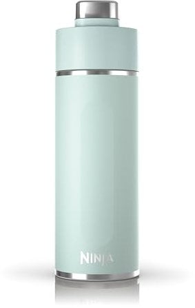 Ninja Thirsti Wasserflasche/Thermobecher to go, 700ml, auslaufsicherer Deckel, für kohlensäurehaltige, heiße & kalte Getränke, dreifach isolierter Travel Mug, Edelstahlflasche, Mint, DW2401EUUKMT