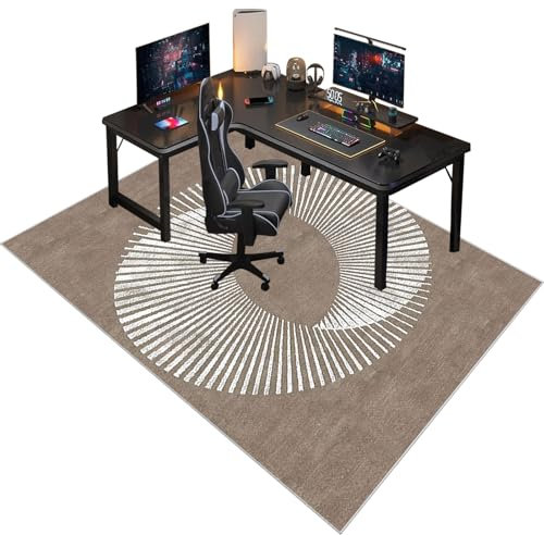Bodenschutzmatte Bürostuhl Unterlage, Rechteckig, rutschfest Bürostuhl Unterlage, Gaming Stuhl Unterlage, Bodenschutzmatte, Gaming Teppich für Hartböden, Upgrade Version 140 x 180 cm