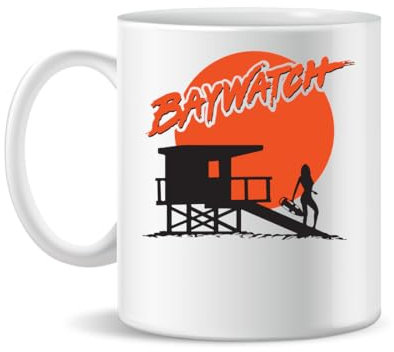 Forsca Baywatch Keramiktasse für Tee und Kaffee, 330ml, Magic White Pink Black 330ml