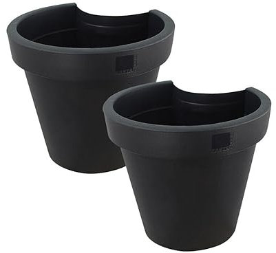 Vision4ever 2Pcs Drain Pipe Flower Pot Holder Plant Hanger Flower Basket Balcony Garden Planter
