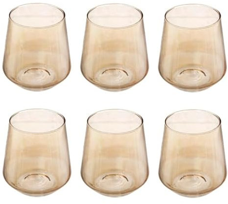 Secret de Gourmet - Lot de 6 Verres à Eau 45cl Ambre