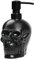 Amaauto Seifenspender in Totenkopfform, Schwarz, Horror, Keramik, nachfüllbar, für ätherische Öle, Lotion, flüssige Handseife, für Bad, Küche, ca. 470 ml Fassungsvermögen