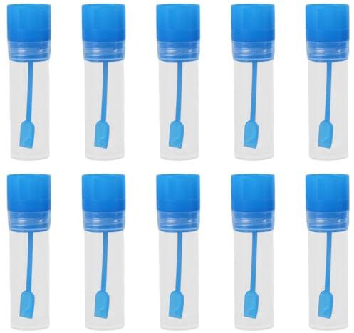QEDBOJE Tubes d'échantillonnage de selles 10 pièces, tubes d'examen, pour expériences, échantillons, collecte, avec cuillère (15 ml)