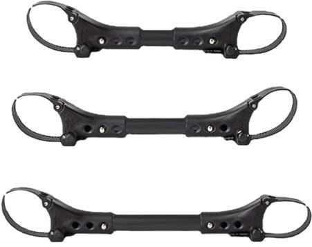 Connettore per passeggino gemellare - Connettori per passeggino per carrello | Connettori per carrelli in acciaio | Giunti universali tripletti quadrupli, gancio di collegamento regolabile di sicurezz