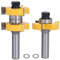 Tongue Groove Router Bit Set, Clean Cuts, Smooth Material Entry, Woodworking, Carbon Steel, 1/2in Shank, 3 Teeth, for Cabinet Door Frame, Drawer Making