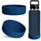 Linkidea Étui pour Bouteille d'eau Compatible avec la Bouteille d'eau Yeti Rambler 26 oz, Yonder 34 oz, étui de Base antidérapant en Silicone pour Bouteille d'eau (Bleu Marine)