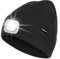 OKKLE Mütze mit LED Licht,Wiederaufladbare USB,mit Licht Extrem Heller 4 LED Lampe,Haube Mütze mit Licht,Mütze mit Lampe,Mütze mit Stirnlampe für Herren und Damen