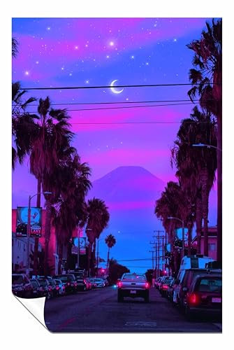 Panther Print Lofi Cali ungerahmtes Poster, Bilder für Wände, Schlafzimmer, Wohnzimmer und Badezimmer, 76 x 51 cm