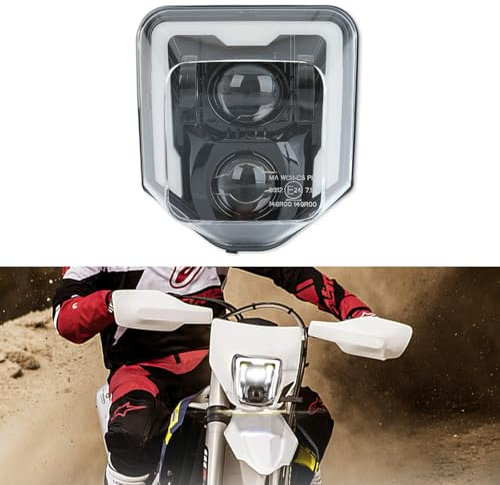 DREAMIZER Motorrad Frontscheinwerfer Kompatibel für Pit Dirt Bike Motocross Husqvarna 2014-2023 701 Enduro 701 SuperMoto FE250 FE350 FE450 FE501 FE501S TE150 TE250i TE300i