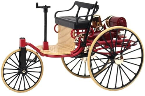 Ymxygz 1:12 Oldtimer-Modell, Vintage-Auto-dekor, Puppenhaus-Modell, Desktop-Legierung, Dreirad-Ornament