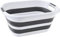 PERPETUAL Cesta Colada Plegable 36L Cesto Ropa Sucia Limpia Cubo Plástico Estanco Organizador Multifuncional Caja Almacenamiento Lavadero Exterior Barreño Platos Bañera Bebé Perro (Blanco)