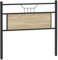 vidaXL Tête de lit chêne Sonoma 107 cm Bois d'ingénierie et Acier, Panneau de tête, tête de lit pour lit Simple, tête de lit Simple