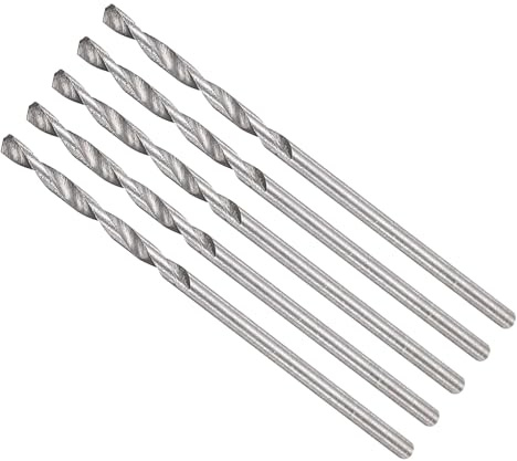 METALLIXITY Drill Bit (1.5mm) 4241 High-Speed Steel Uncoated 5Pcs | Straight Shank Uncoated (Bright) 118° for Wood Plastic Iron Copper Aluminum Low Soft Metal