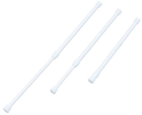 UKCOCO 4stücke Spannvorhangstangen Ausziehbar Duschvorhangstange Federspannvorhangstange Spannstangen Für Vorhänge Verstellbare Einfach Installieren Ohne Werkzeug