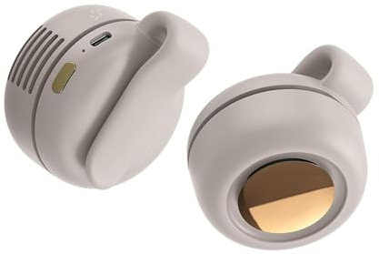 Générique Portable Silent Mini Bladeless Fan Clip On, Clip On Fan for Shirt, Suitable for Outdoor & Travel & Office, 3 Speeds Hands-Free Neck Fan for Gift (WHITE)