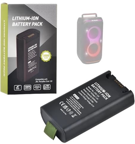 TAVT Batteria da 5000 mAh per batteria JBL 200, compatibile con JBL PartyBox Club 120 altoparlante portatile solo