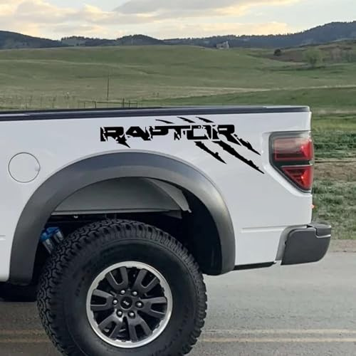 FUNOJIM Autografiken, Krallen-Styling-Aufkleber, Pickup-Truck-Bettseiten-Dekor, Aufkleberabdeckung, passend für Ford F 150 Ranger Raptor, Autozubehör