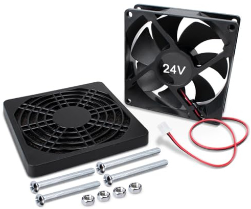 Innfeeltech 1 unidad Ventilador eléctrico de refrigeración, DC24V 90 * 90 * 25 mm Mini ventilador silencioso para máquina de hielo, refrigerador y PC
