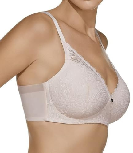 Selene, Reggiseno Donna in Pizzo Floreale con Leggera Imbottitura, Senza Ferretto, Collezione Mireia