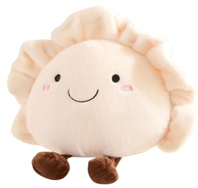 Generisch Dumpling-Kissen - Kuscheliges Stofftier Als Raumdekoration - In Lebensmittelform Gestaltetes Kuscheltier,Für Geburtstag Weihnachten Kinder Jugendliche Schlafen und Kuscheln Schlafzimmer