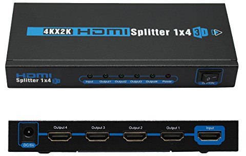 Amplificateur répartiteur HDMI 1 à 4 Ports Version V1.4, Prise en Charge 4K x 2K/1080p/3D (Une Sortie sur Quatre)