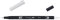 Tombow ABT Dual Brush Pen, ABT-N95-1P, Stift mit zwei Spitzen, perfekt fürs Hand Lettering und Bullet Journal, wasservermalbar, cool gray 1