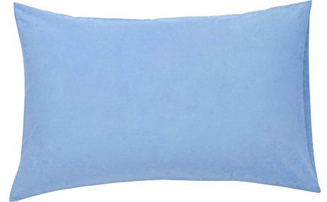 Luxuriöses Spannbettlaken mit Volant-Rüschen, extra tief, in 14 Farben (Kissenpaar, Himmelblau)
