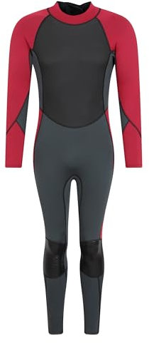 Mountain Warehouse Mountain Warehouse Mens Full Length Neoprene 2.5mm Wetsuit - Back Zip, Adjustable Neck Closure - For Spring Summer Swimming and Surfing Grey S - M