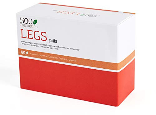 500Cosmetics Legs - Natural Capsules to Prevent and Eliminate Varicose Veins - Improves Blood Circulation and Reduce Swelling - with Horse Chestnut - Made in The EU. (1)