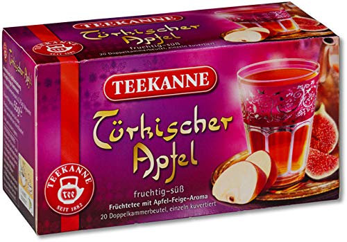 TEEKANNE Früchtetee Türkischer Apfel, Beutel kuvertiert, 20 x 2,75 g, Sie erhalten 1 Packung mit 20 Beutel