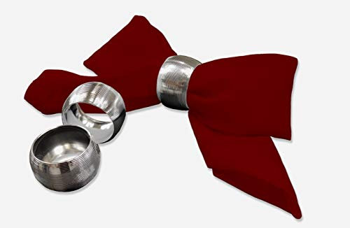 Rollmayer 6er Set Stoffservietten Kaffeeservietten Tischservietten Kollektion Vivid (Weinrot 13, 35x35cm)