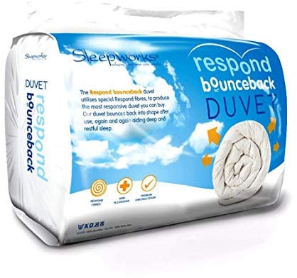 Sleepworks 16.5 Tog Extra Warm Cosy Respond Bounce Back King Bed Size Microfibre Heavy Winter Duvet Quilt, Embossed Soft Touch, Made In The UK (225cm x 220cm) By Littens