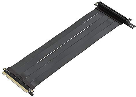 LINKUP - {30cm) 16x Riser Kabel Super Abgeschirmt Schnelle Geschwindigkeit PCI Express Steigleitung Kabel Portverlängerungs-Platte 2020 Rev | Linker Winkel
