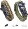 Camouflage-Armband, Outdoor-Werkzeugset Enthält Einen Kompass,EIN 3,6 Meter Langes Regenschirmseil, Einen Feuerstarter, Notfall Messer & Pfeifen, Multi-Werkzeug, für Expeditionen, Camping (Army Green)