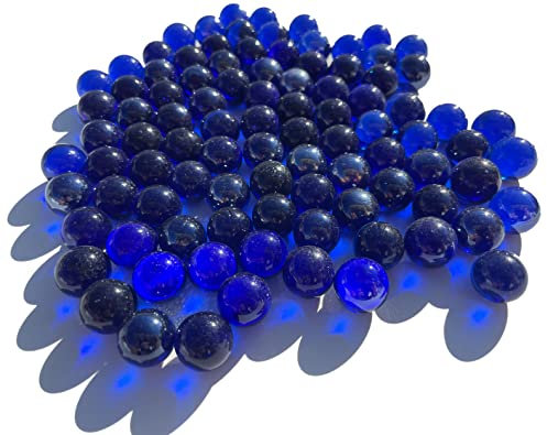 FAIRY TAIL & GLITZER FEE Glaskugeln Durchsichtig Blau 16mm 500g Murmeln Murmel Dekokugeln Glas Kugel